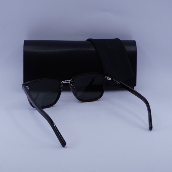 Saint Laurent SL341 002 Sunglasses Havana Square Frame, Grey Lenses - Picture 10 of 11